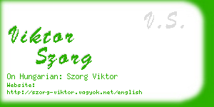 viktor szorg business card